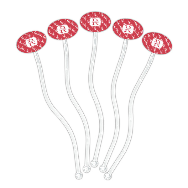 Crawfish Clear Plastic 7" Stir Stick - Oval - Fan