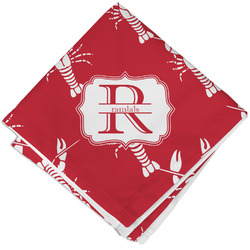 Crawfish Cloth Cocktail Napkin - Single w/ Name and Initial