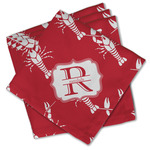Crawfish Cloth Cocktail Napkins - Set of 4 w/ Name and Initial