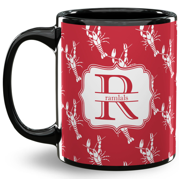 Custom Crawfish 11 Oz Coffee Mug - Black (Personalized)