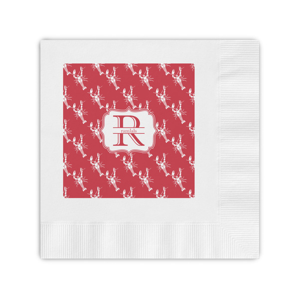 Custom Crawfish Coined Cocktail Napkins (Personalized)