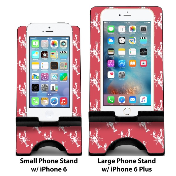 Crawfish Compare Phone Stand Sizes - with iPhones