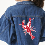 Crawfish Twill Iron On Patch - Custom Shape - 3XL