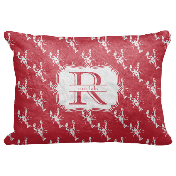Custom Crawfish Decorative Baby Pillowcase - 16"x12" w/ Name and Initial