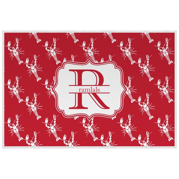 Custom Crawfish Laminated Placemat w/ Name and Initial