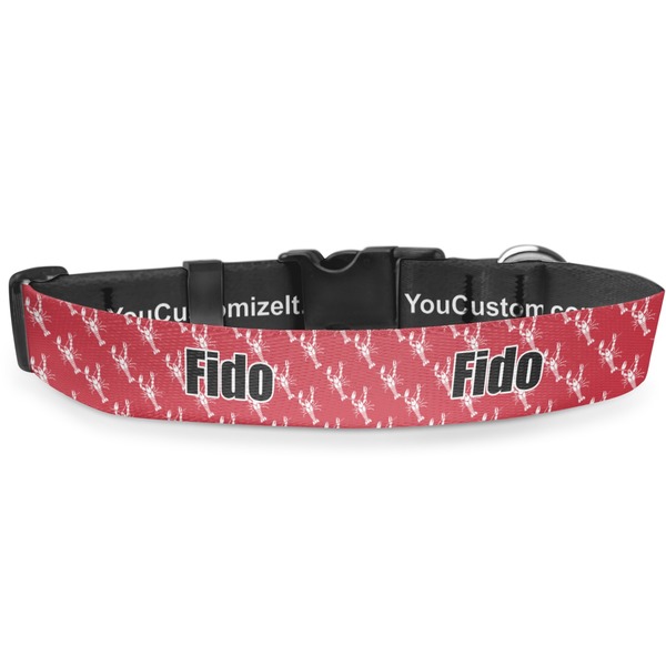 Custom Crawfish Deluxe Dog Collar - Double Extra Large (20.5" to 35") (Personalized)
