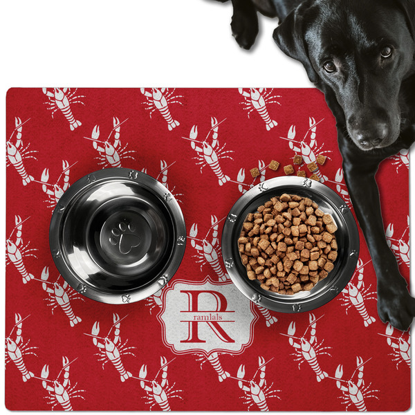 Crawfish Dog Food Mat - Large LIFESTYLE