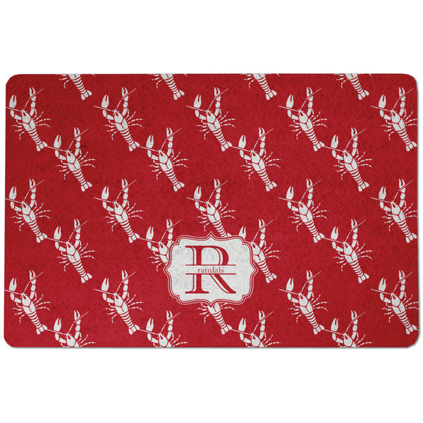 Custom Crawfish Dog Food Mat w/ Name and Initial
