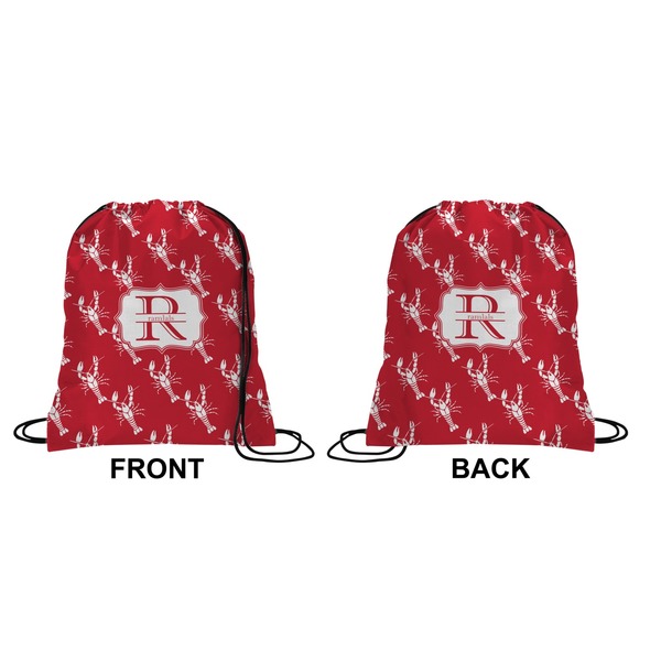 Crawfish Drawstring Backpack Front & Back Small