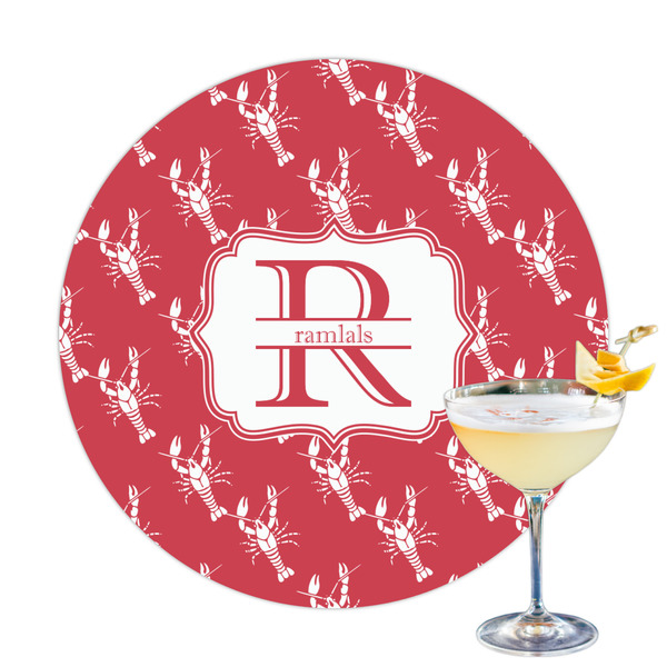 Custom Crawfish Printed Drink Topper - 3.25" (Personalized)