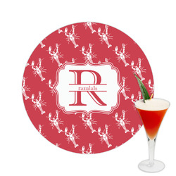 Crawfish Printed Drink Topper -  2.5" (Personalized)