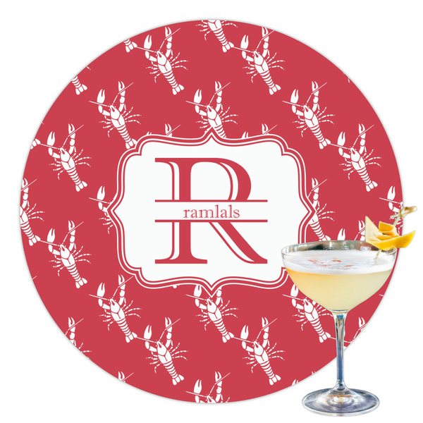 Custom Crawfish Printed Drink Topper - 3.5" (Personalized)