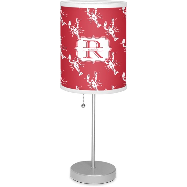 Custom Crawfish 7" Drum Lamp with Shade Linen (Personalized)