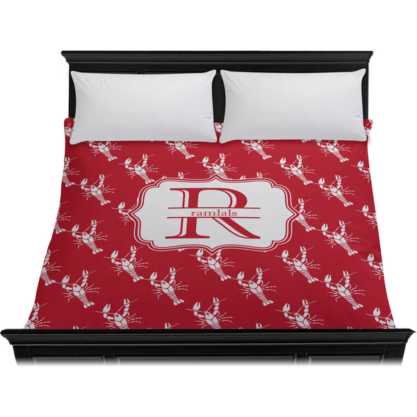 Crawfish Duvet Cover - King - On Bed - No Prop