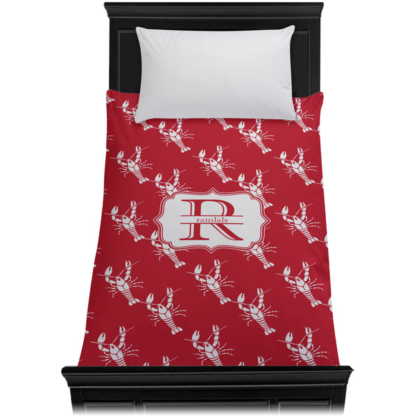 Crawfish Duvet Cover - Twin - On Bed - No Prop