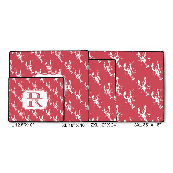 Crawfish Gaming Mats - SIZE CHART