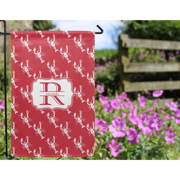 Crawfish Garden Flag - Outside In Flowers