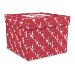 Crawfish Gift Box with Lid - Canvas Wrapped - Large (Personalized)