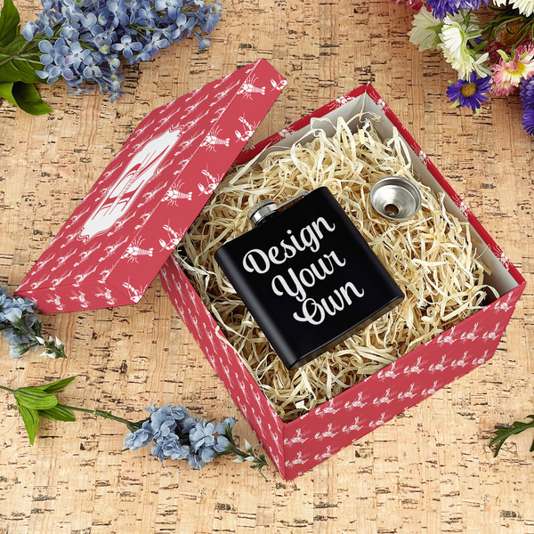 Crawfish Gift Boxes with Lid - Canvas Wrapped - Large - In Context