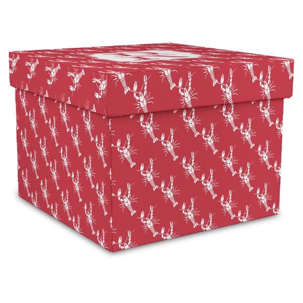 Custom Crawfish Gift Box with Lid - Canvas Wrapped - X-Large (Personalized)