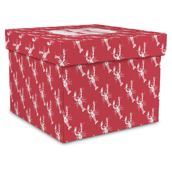 Custom Crawfish Gift Box with Lid - Canvas Wrapped - XX-Large (Personalized)