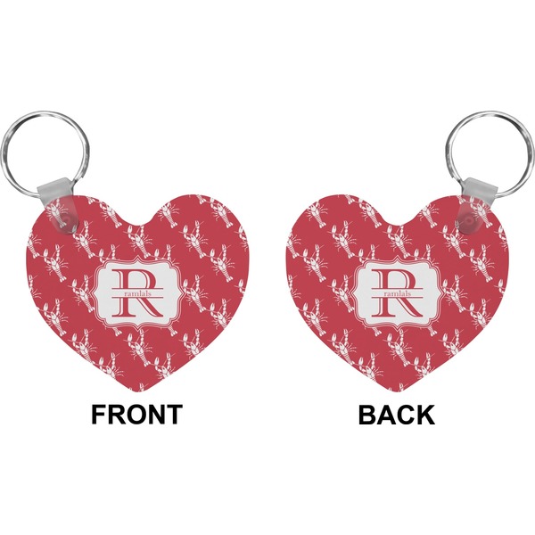 Crawfish Heart Keychain (Front + Back)