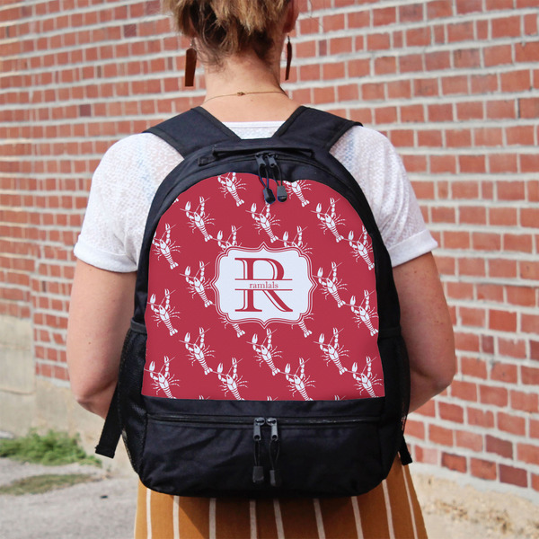 Crawfish Large Backpack - Black - On Back