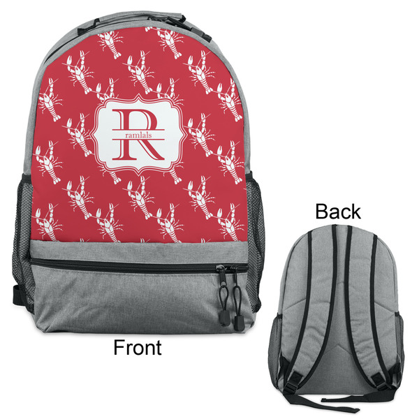 Crawfish Large Backpack - Gray - Front & Back View