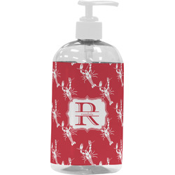 Crawfish Plastic Soap / Lotion Dispenser (16 oz - Large - White) (Personalized)