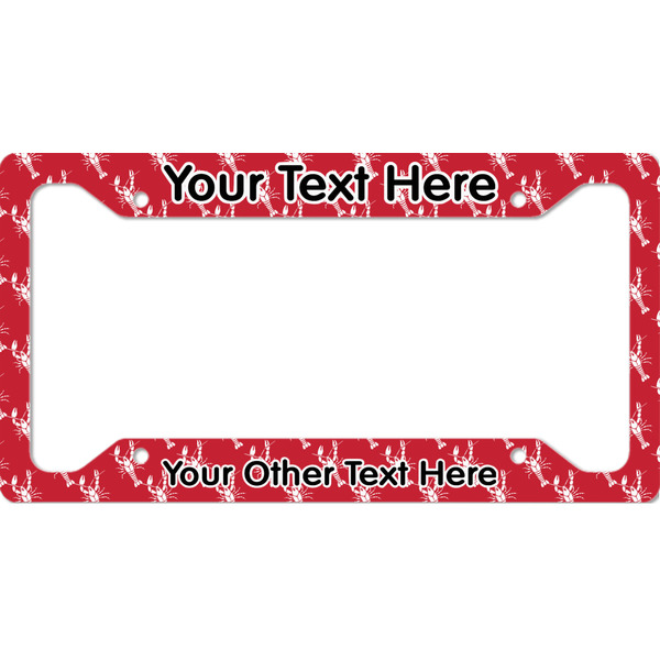 Custom Crawfish License Plate Frame - Style A (Personalized)