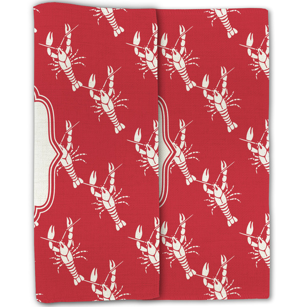 Crawfish Linen Placemat - Folded Half (double sided)