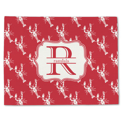 Crawfish Single-Sided Linen Placemat - Single w/ Name and Initial