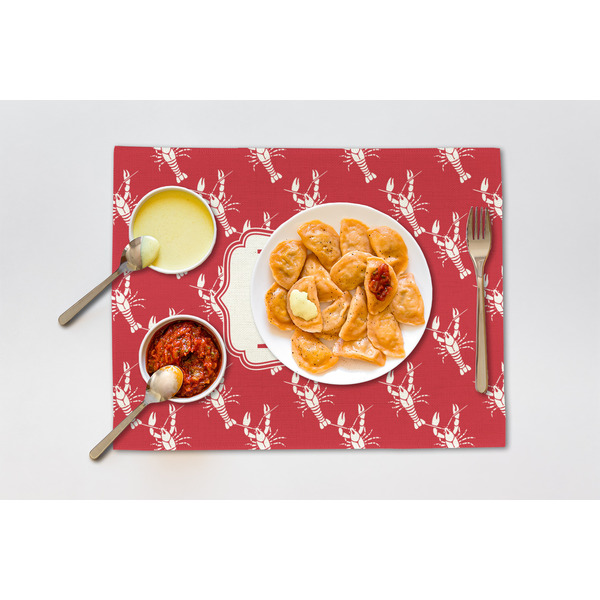 Crawfish Linen Placemat - Lifestyle (single)
