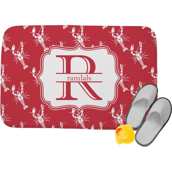 Custom Crawfish Memory Foam Bath Mat (Personalized)