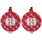 Crawfish Metal Ball Ornament - Front and Back