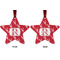 Crawfish Metal Star Ornament - Front and Back