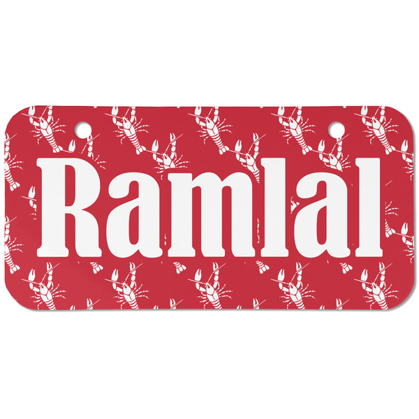 Custom Crawfish Mini/Bicycle License Plate (2 Holes) (Personalized)