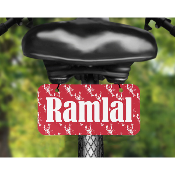 Crawfish Mini License Plate on Bicycle - LIFESTYLE Two holes