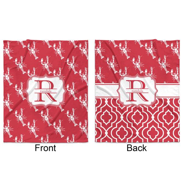 Crawfish Minky Blanket - 50"x60" - Double Sided - Front & Back