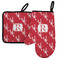 Crawfish Left Oven Mitt & Pot Holder Set w/ Name and Initial