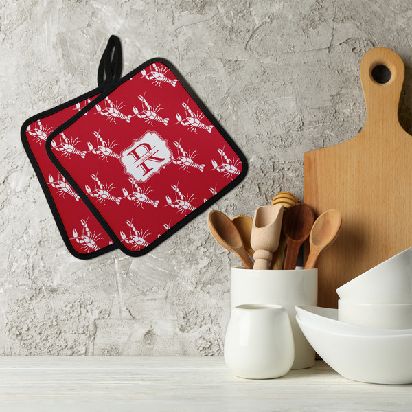 Crawfish Neoprene Pot Holder - Set of 2  LIFESTYLE