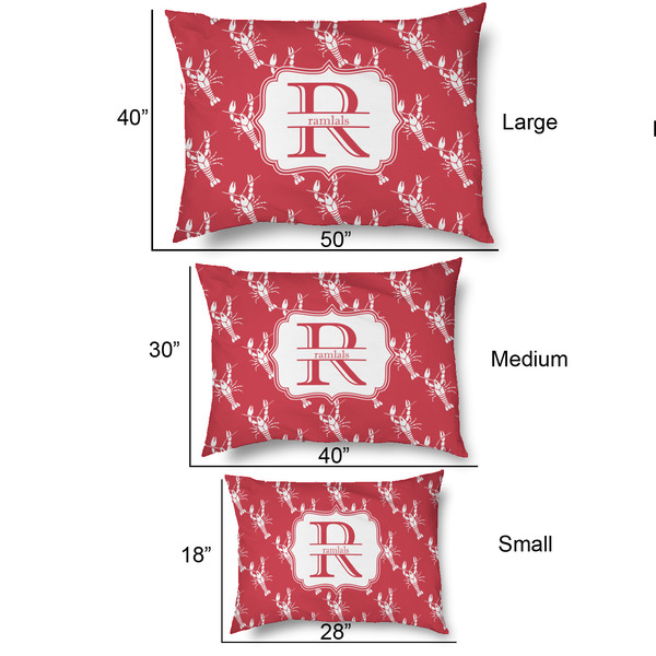 Crawfish Outdoor Dog Beds - SIZE CHART