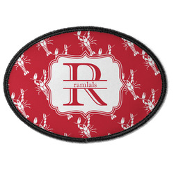 Crawfish Iron On Oval Patch w/ Name and Initial