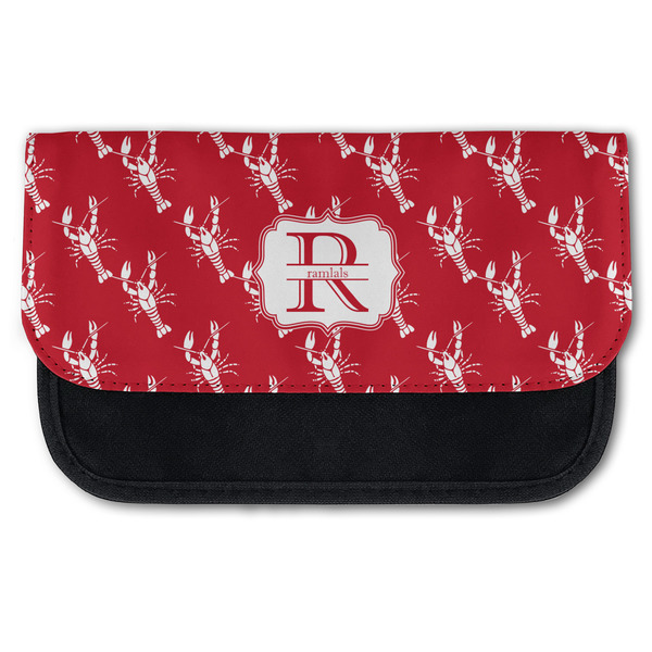 Custom Crawfish Canvas Pencil Case w/ Name and Initial