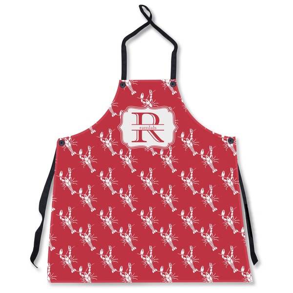 Custom Crawfish Apron Without Pockets w/ Name and Initial