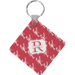 Crawfish Diamond Plastic Keychain w/ Name and Initial
