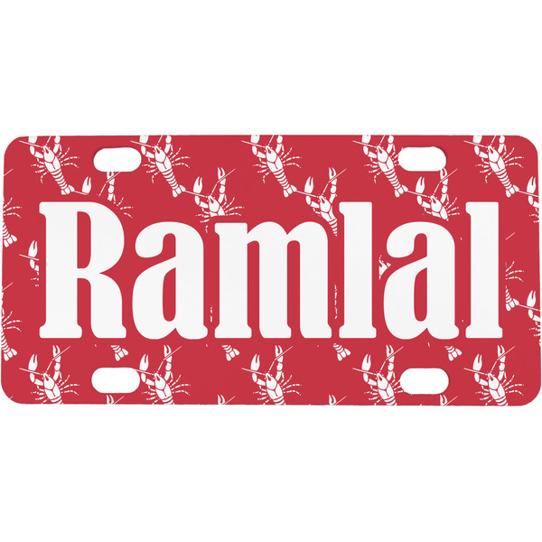 Custom Crawfish Mini / Bicycle License Plate (4 Holes) (Personalized)