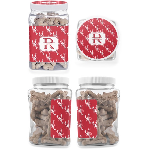 Crawfish Pet Treat Jar - Multiple Angles