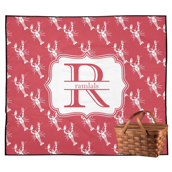 Custom Crawfish Outdoor Picnic Blanket (Personalized)