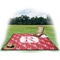 Crawfish Picnic Blanket - with Basket Hat and Book - in Use
